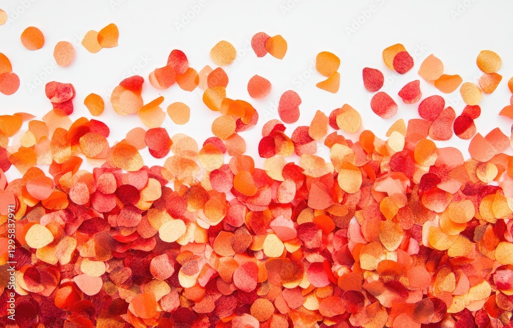 Colorful confetti gradient on white background Colorful confetti gradient on white background