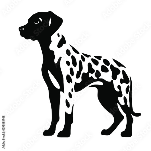 A dalmatian dog illustration vector