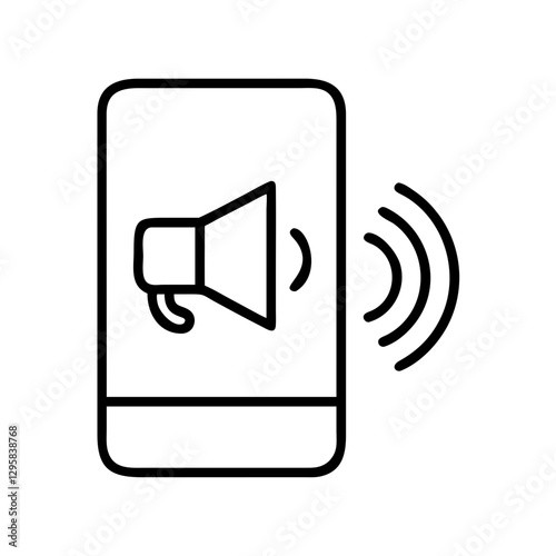 phone speaker icon, phone speaker line art - simple line art of phone speaker, perfect for phone speaker logos and icons