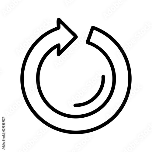restart icon, restart line art - simple line art of restart, perfect for restart logos and icons