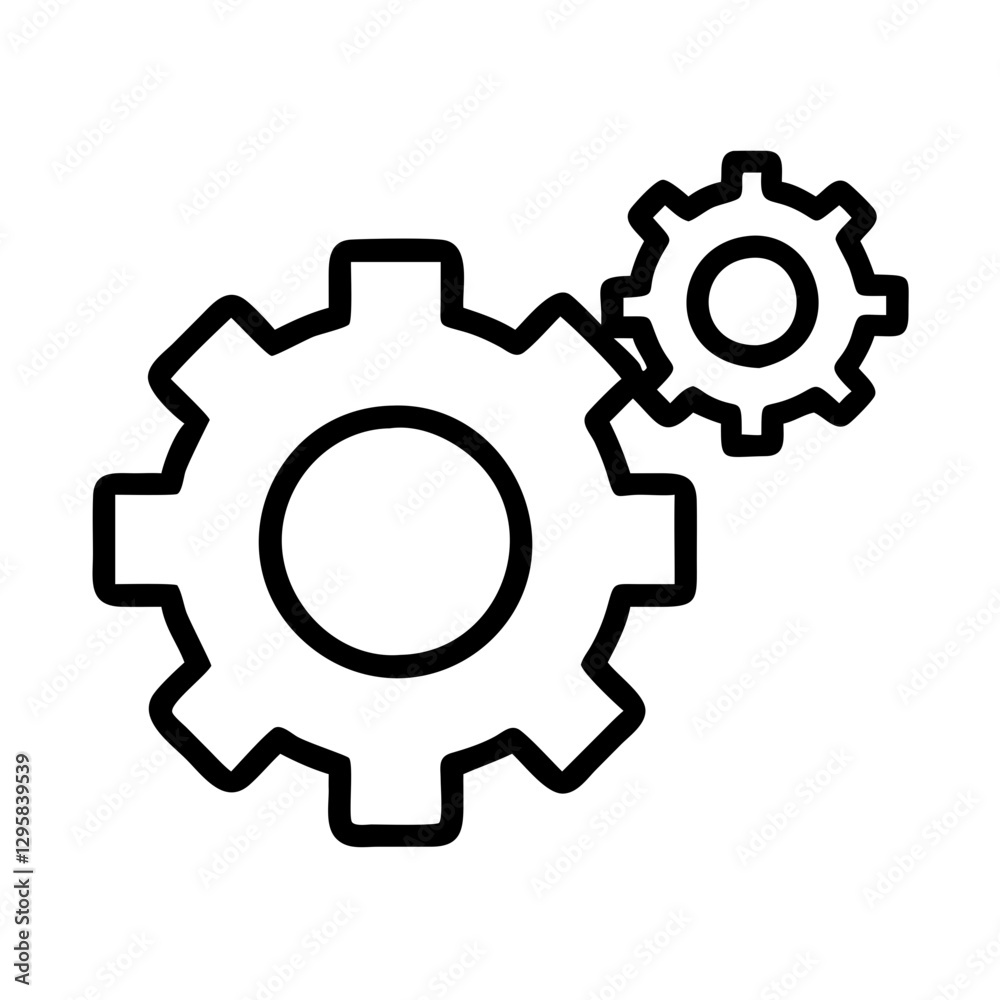 settings icon, settings line art - simple line art of settings, perfect for settings logos and icons settings icon, settings line art - simple line art of settings, perfect for settings logos and icons