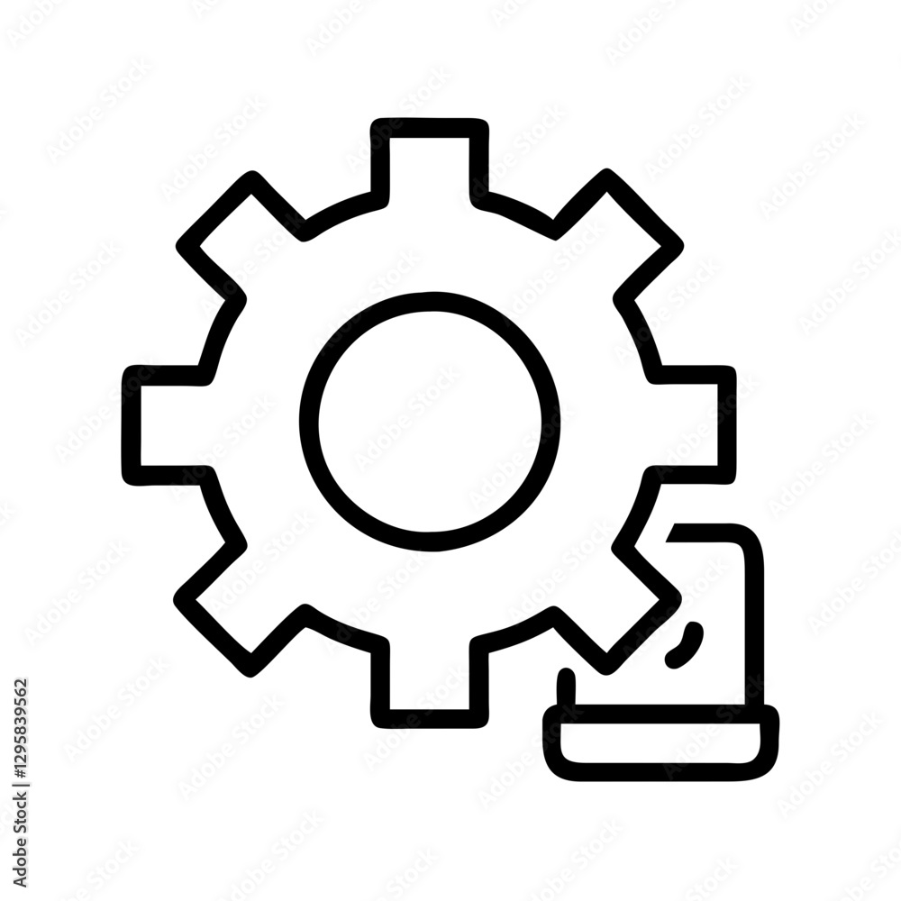 settings icon, settings line art - simple line art of settings, perfect for settings logos and icons settings icon, settings line art - simple line art of settings, perfect for settings logos and icons