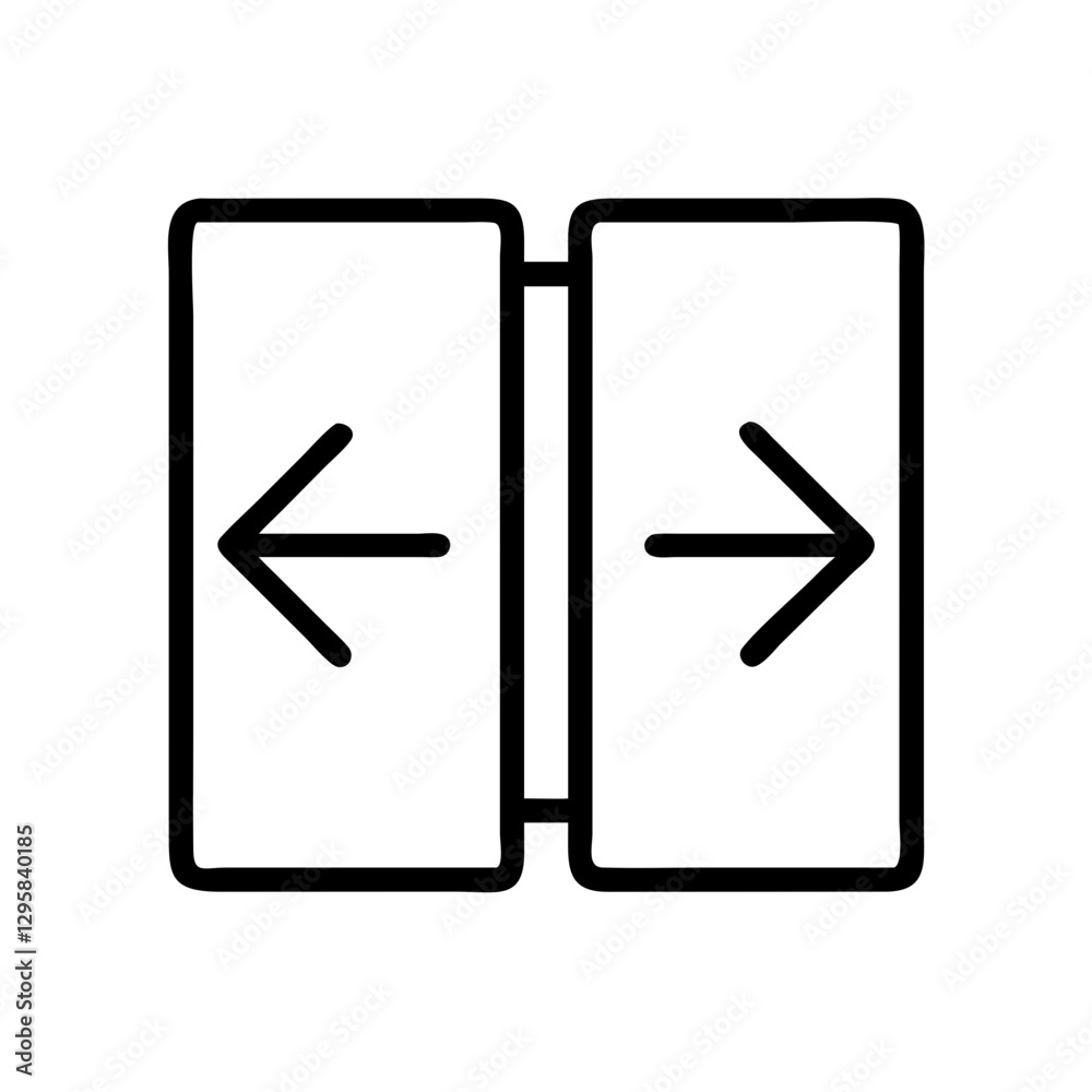 split screen icon, split screen line art - simple line art of split screen, perfect for split screen logos and icons split screen icon, split screen line art - simple line art of split screen, perfect for split screen logos and icons