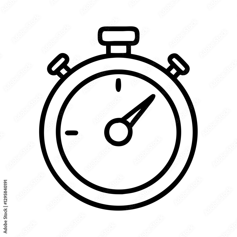 stopwatch icon, stopwatch line art - simple line art of stopwatch, perfect for stopwatch logos and icons stopwatch icon, stopwatch line art - simple line art of stopwatch, perfect for stopwatch logos and icons