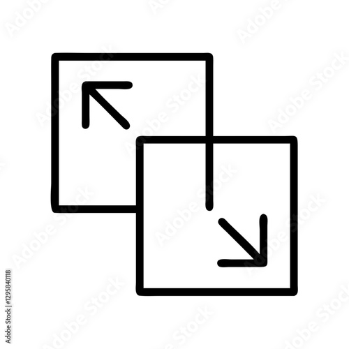 split screen icon, split screen line art - simple line art of split screen, perfect for split screen logos and icons
