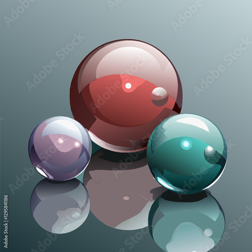 3d glass ball background