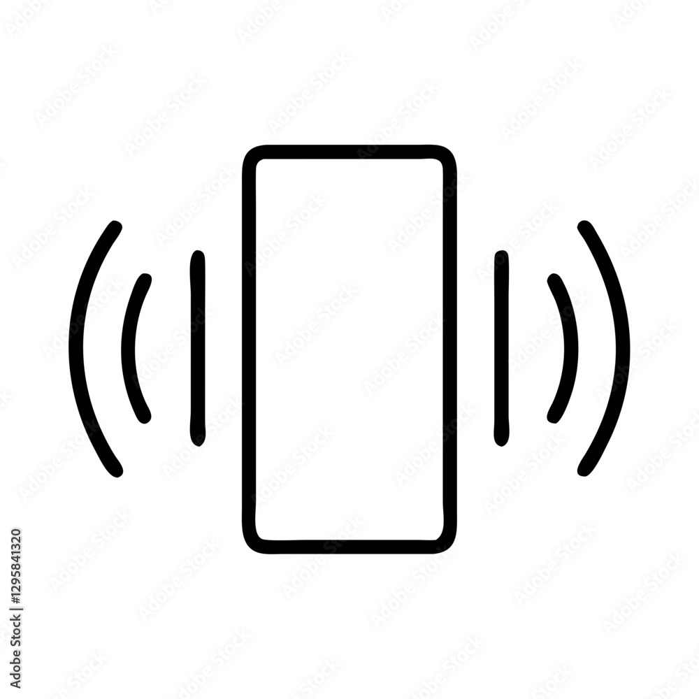 vibration mode icon, vibration mode line art - simple line art of vibration mode, perfect for vibration mode logos and icons vibration mode icon, vibration mode line art - simple line art of vibration mode, perfect for vibration mode logos and icons