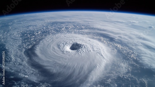 Wallpaper Mural A Stunning Aerial View of a Powerful Hurricane Spinning Over the Ocean with Dramatic Cloud Formation and Vivid Blue Sky on the Horizon Torontodigital.ca