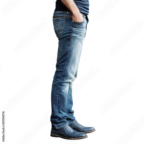 Stylish Men's Denim Jeans and Boots