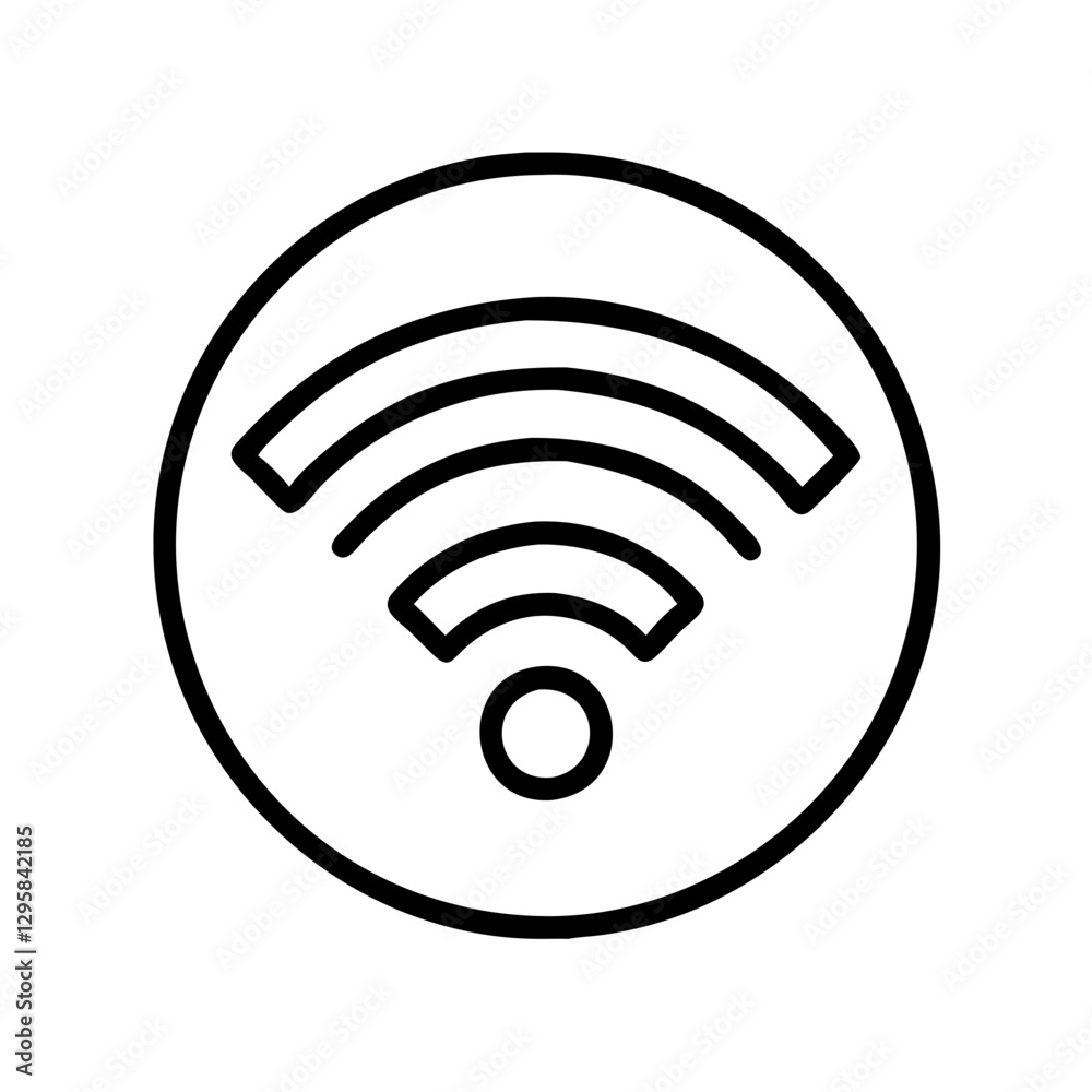 wi fi icon, wi fi line art - simple line art of wi fi, perfect for wi fi logos and icons wi fi icon, wi fi line art - simple line art of wi fi, perfect for wi fi logos and icons