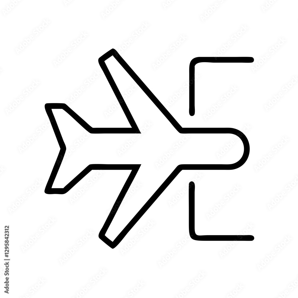 airplane mode icon, airplane mode line art - simple line art of airplane mode, perfect for airplane mode logos and icons airplane mode icon, airplane mode line art - simple line art of airplane mode, perfect for airplane mode logos and icons