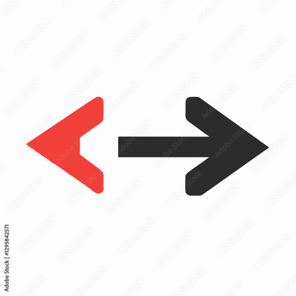 Simple flat 2D icon multi-directional arrow isolated on blue background, vector, flat design, animation design, animation design, simple flat 2D icon, clipart Simple flat 2D icon multi-directional arrow isolated on blue background, vector, flat design, animation design, animation design, simple flat 2D icon, clipart