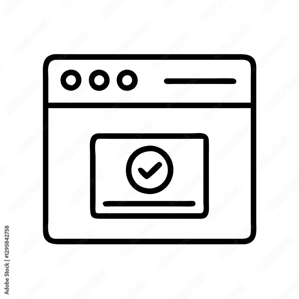 browser icon, browser line art - simple line art of browser, perfect for browser logos and icons browser icon, browser line art - simple line art of browser, perfect for browser logos and icons