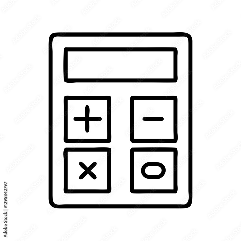calculator icon, calculator line art - simple line art of calculator, perfect for calculator logos and icons calculator icon, calculator line art - simple line art of calculator, perfect for calculator logos and icons