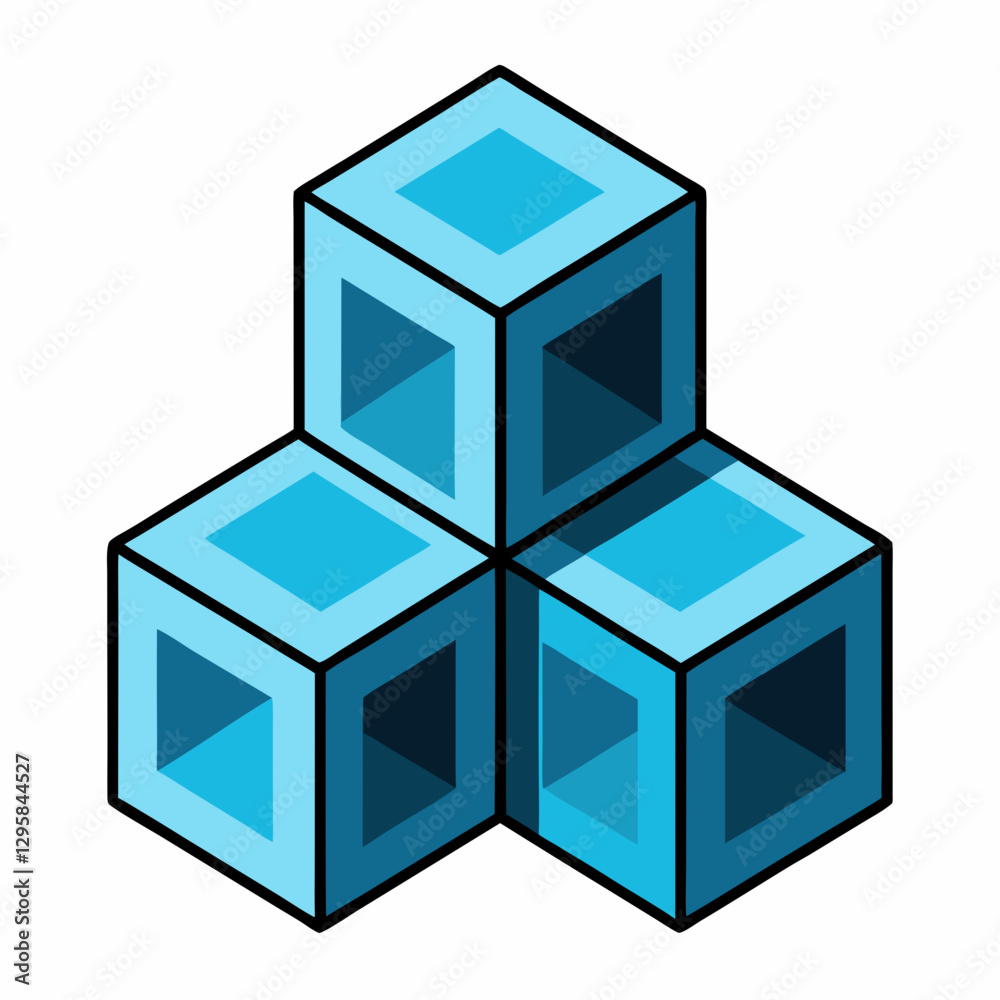 3d cubes on white background 3d cubes on white background