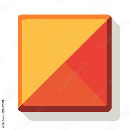 Free Download Simple flat 2D icon rectangle logo isolated on white background, vector, flat design, animation design, animation design, simple flat 2D icon, clipart - GFXLoad
