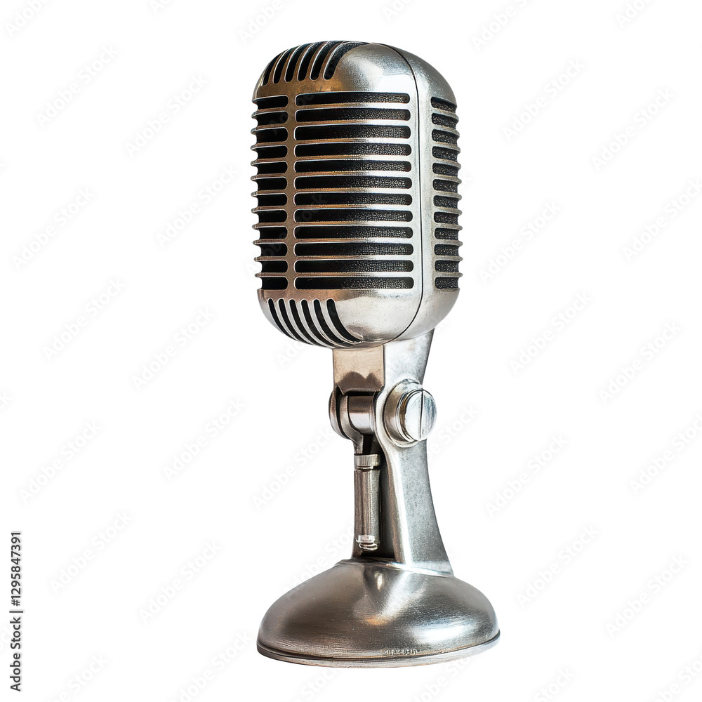 Fototapeta premium Vintage Microphone - Retro Sound Equipment
