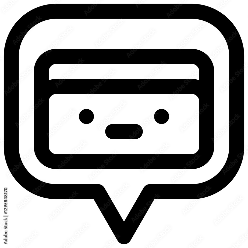 News bot. Editable stroke vector icon. News bot. Editable stroke vector icon.