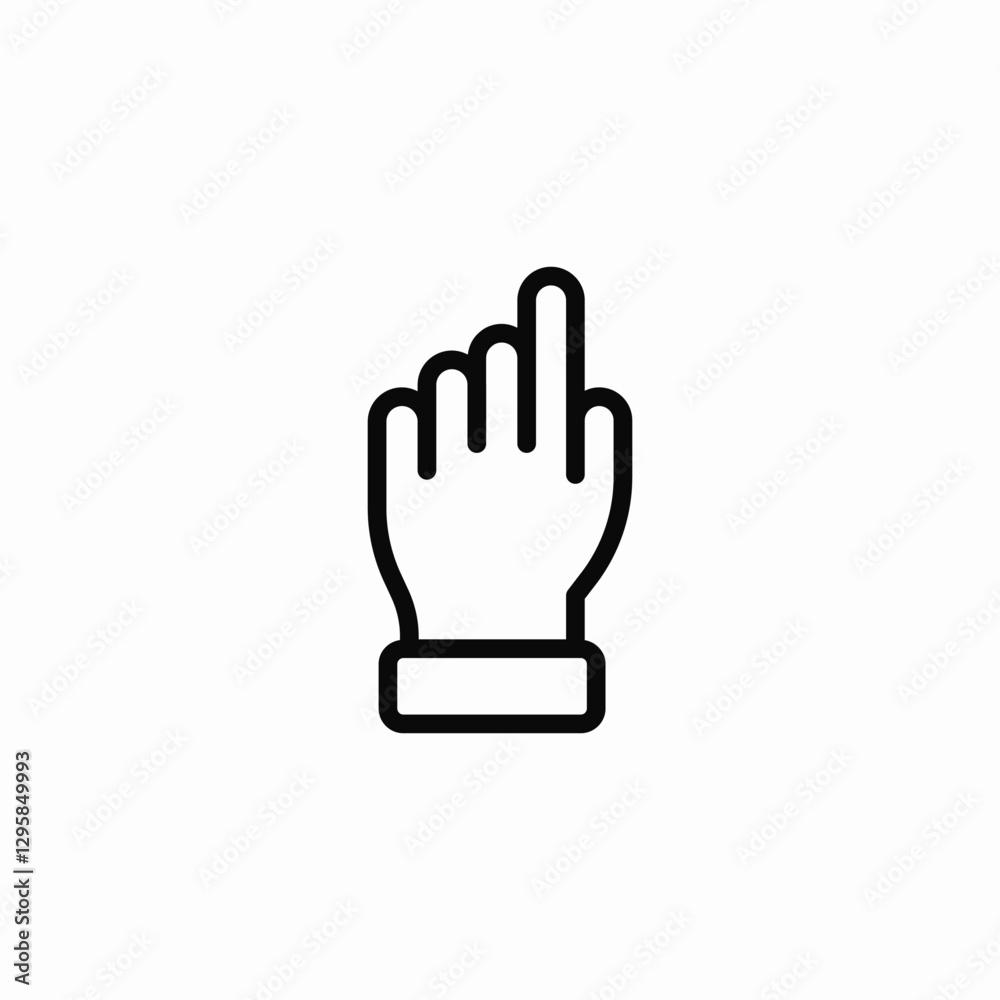 Hand gesture touch icon vector sign Hand gesture touch icon vector sign