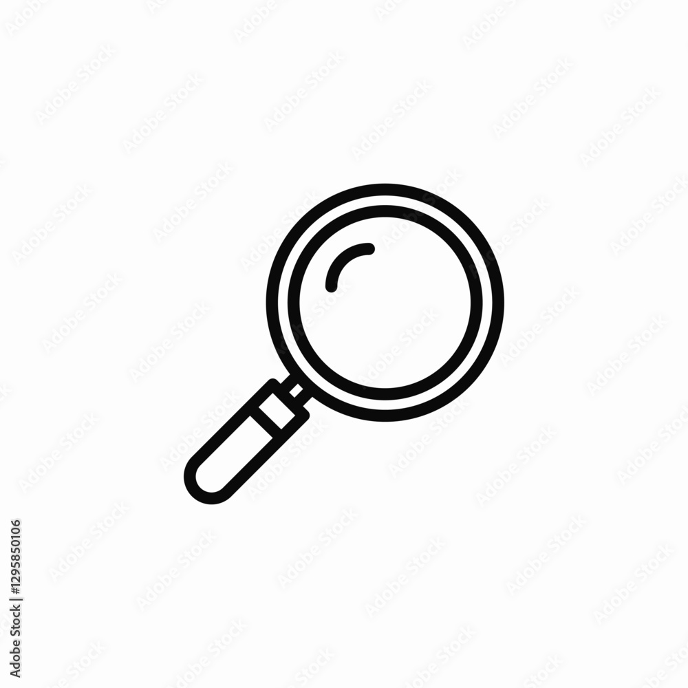 Search magnifying glass icon vector sign Search magnifying glass icon vector sign