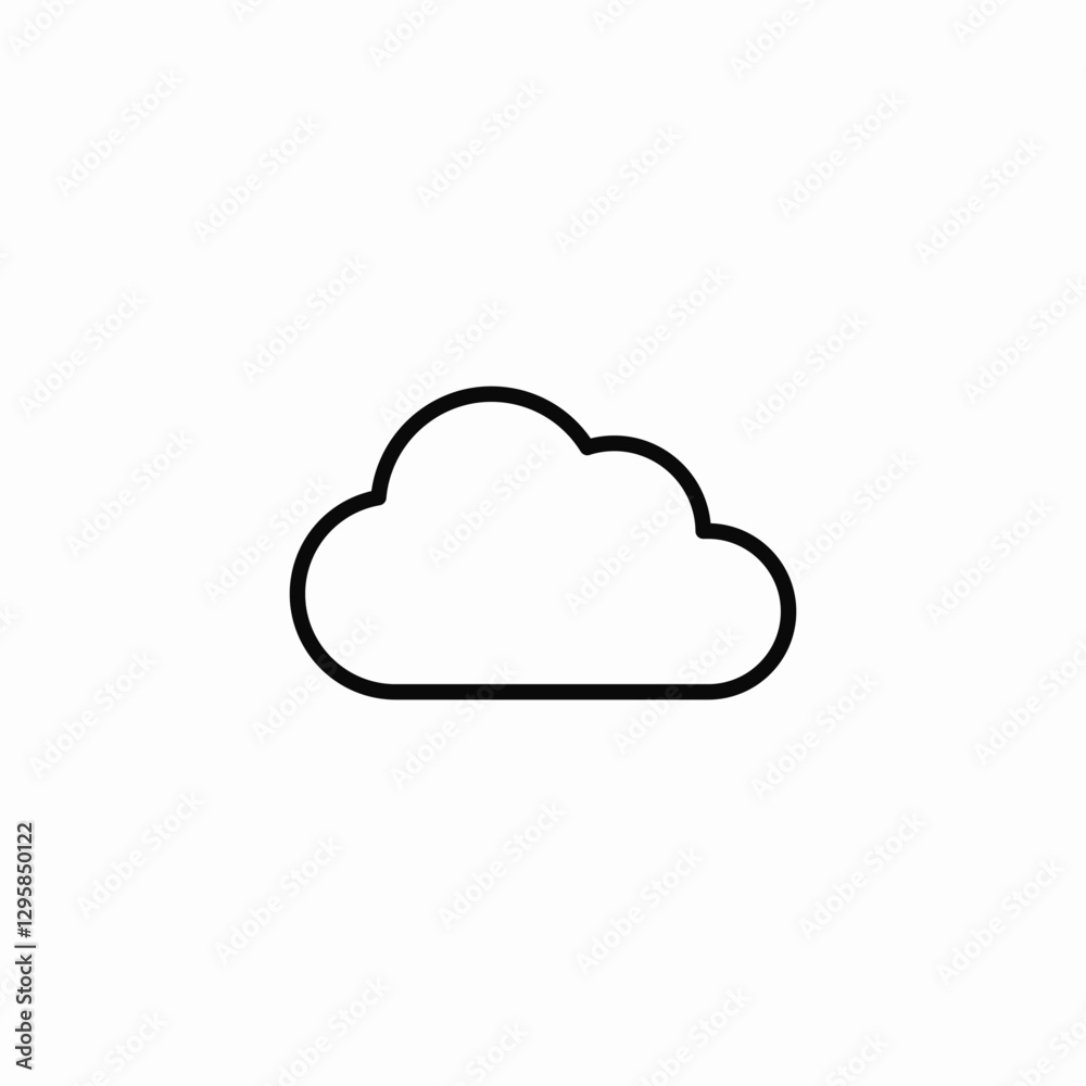 Cloud storage data icon vector sign Cloud storage data icon vector sign