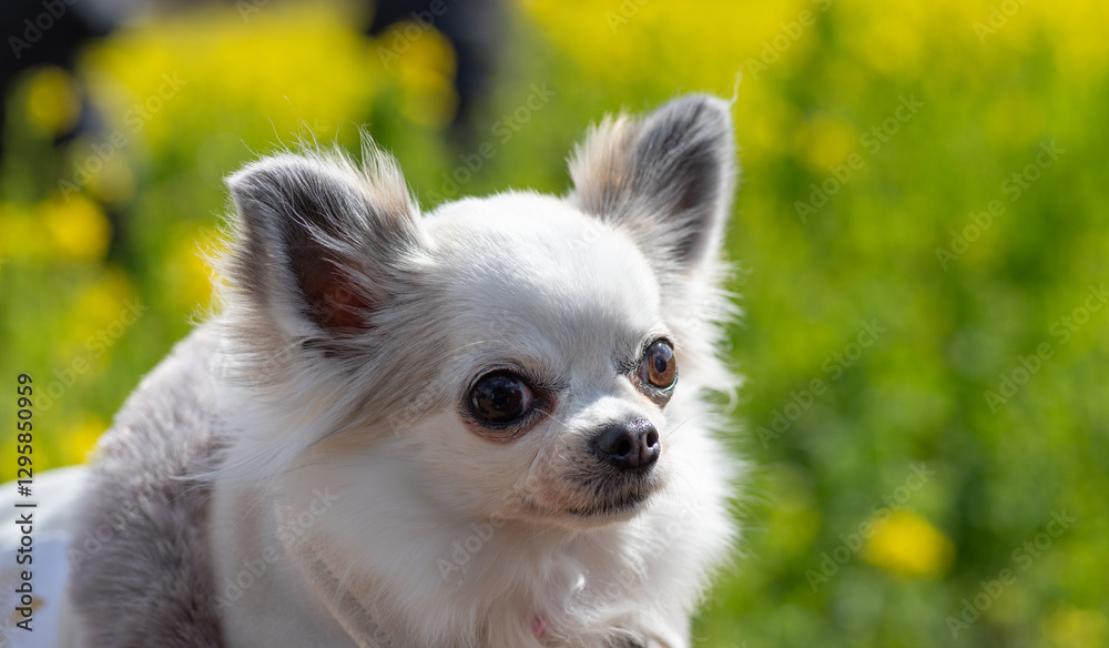見つめる可愛い犬 見つめる可愛い犬
