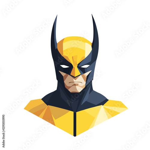 A Simple icon flat 2D icon wolverine isolated on a transparent background, vector, animation design, simple flat 2D icon, minimalist design and modern illustration photo