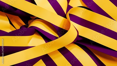 Wallpaper Mural Abstract background with yellow and purple stripes Torontodigital.ca