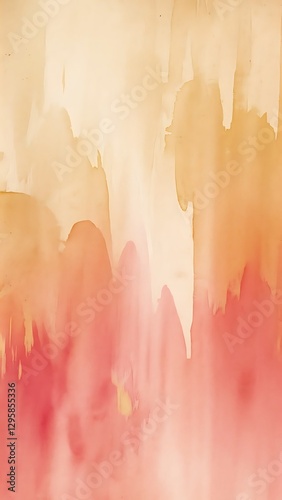 Wallpaper Mural Watercolor background soft vintage with pale beige pink color gradient Torontodigital.ca