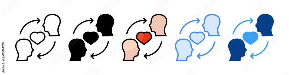 Empathy Development Icon Set Multiple Style Collection Empathy Development Icon Set Multiple Style Collection