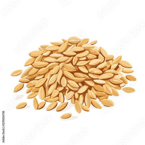 Simple flat 2D icon sesame seed isolated on a transparent background, vector, flat design, animation design, vector, flat design, animation design, simple flat 2D icon, minimalist design