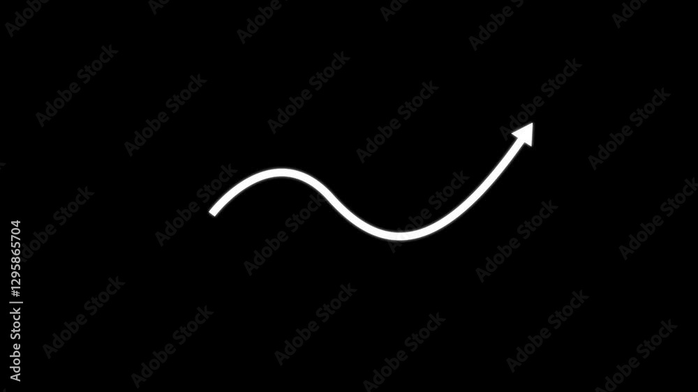 Business growth arrow. Business line arrow, improvement, business strategy, arrow rising up. Arrows animation on transparent background. Business growth arrow. Business line arrow, improvement, business strategy, arrow rising up. Arrows animation on transparent background.