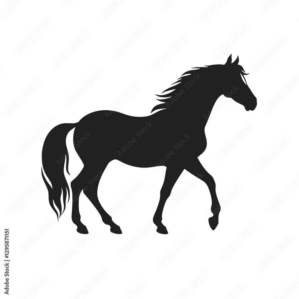 Obraz premium horse silhouette vector