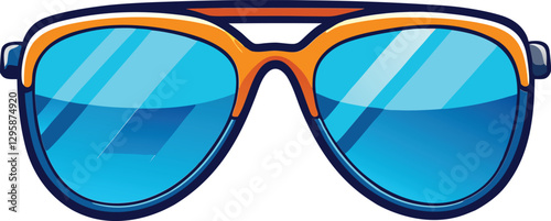 Stylish Beach Sunglasses Vector Illustration: Perfect for Summer, Vacation, and Coastal Designs