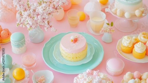 Diy pastel-themed sunday brunch crafts and desserts home food photography creative bright atmosphere