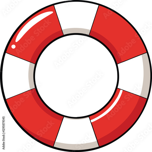 Lifebuoy Vector Illustration: Essential Safety Equipment for Water Rescue and Marine Safety