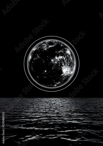 Full moon in the sky