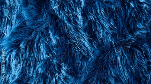 Detailed close-up of a soft blue fur texture showcasing the unique characteristics and luxurious feel of the material