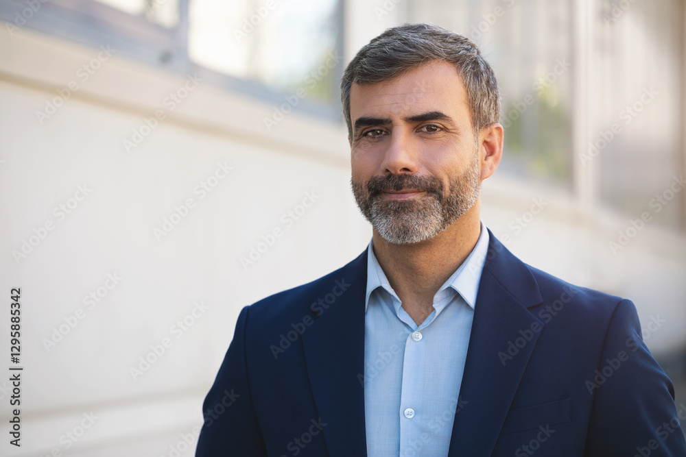 Portrait of businessman standing outdoors Portrait of businessman standing outdoors