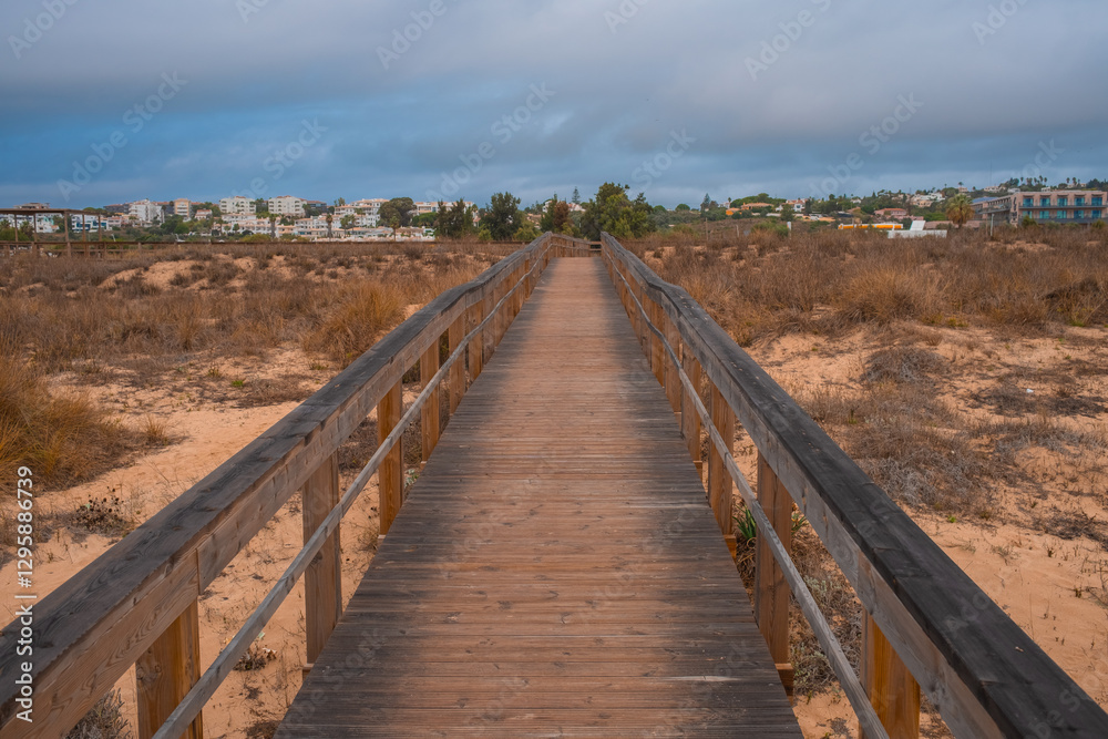 Fototapeta premium Ocean Beach in Portugal. A serene coastal perfect for relaxation and exploration.