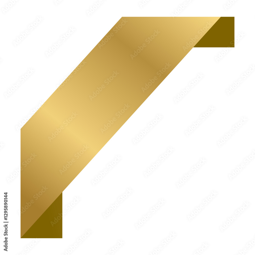 ribbon corner gold