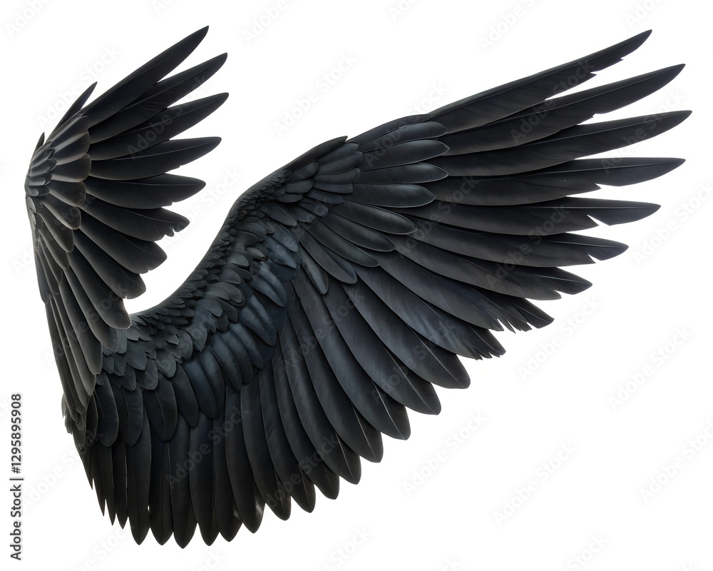 Obraz premium black wings isolated on background