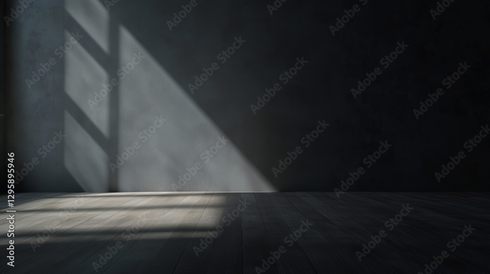 a dark room features a wall with vertical black corrugated metal panels a dark room features a wall with vertical black corrugated metal panels