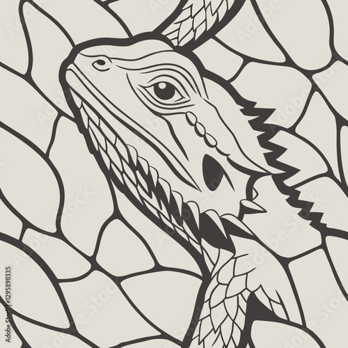 Seamless reptile skin texture with detailed scales