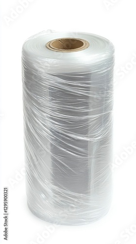 Ldpe shrink wrap roll isolated on white background packaging supplies industrial environment product viewpoint