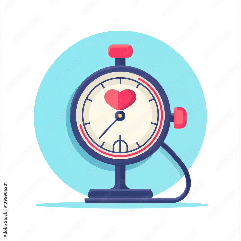 Stylish heart-rate monitor design showcasing health and fitness concept. Stylish heart-rate monitor design showcasing health and fitness concept.