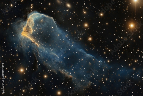Space image of a nebula in the galaxy. Stars and cosmos with astrophysics theme.
