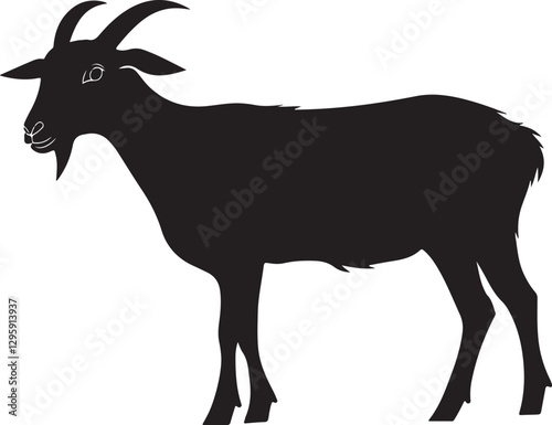 Wild Goat and Deer Silhouette Set

