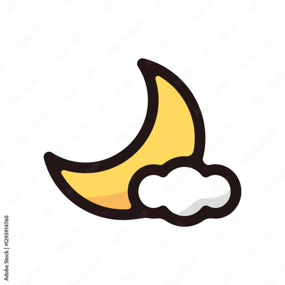Moon illustration icon.Simple vector outline, clipart for graphic design. Moon illustration icon.Simple vector outline, clipart for graphic design.