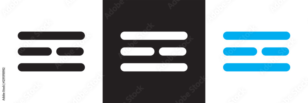 Hamburger menu icon. UI symbol, user interface vector symbols, navigation elements, web buttons. Isolated on white and black background. Vector illustration. EPS 10 Hamburger menu icon. UI symbol, user interface vector symbols, navigation elements, web buttons. Isolated on white and black background. Vector illustration. EPS 10